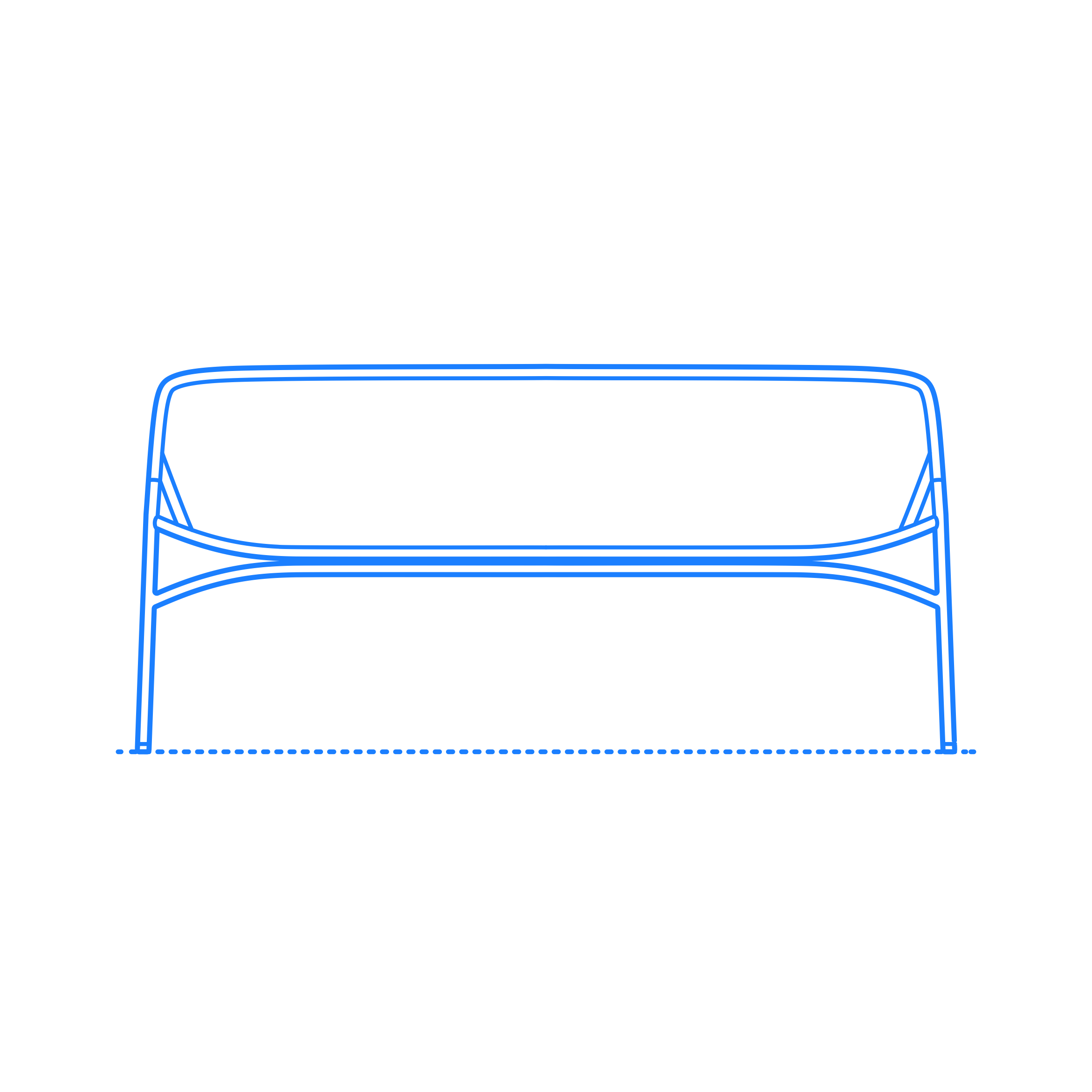 Furniture Benches Croisette Bench 3 Seat Sticker Outline Svg File Free Vectors
